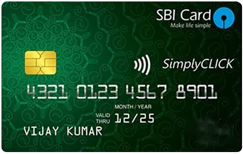 SBI SimplyCLICK credit card class=