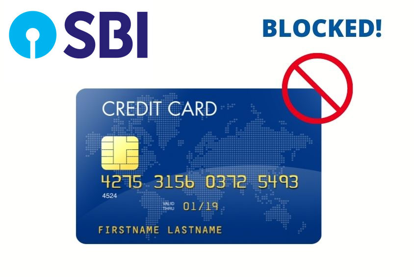 SBI credit card block