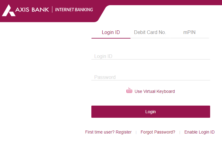 Axis Bank Credit Card Login / Net Banking