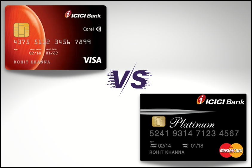 ICICI Bank Coral vs Platinum Chip Credit Card