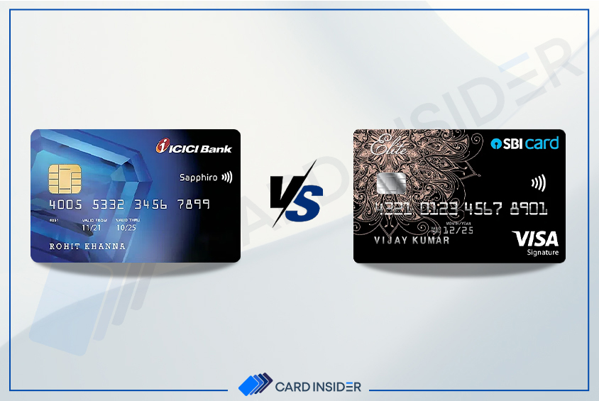 ICICI Bank Sapphiro Credit Card vs SBI Elite Credit Card